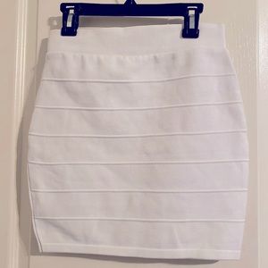 White bandage mini skirt